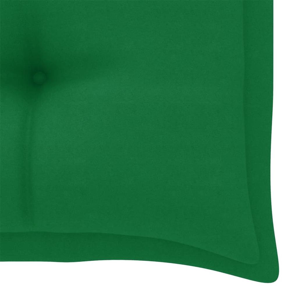 vidaXL Garden Bench Cushion Green 43.3"x19.6"x2.7" Fabric. Picture 4