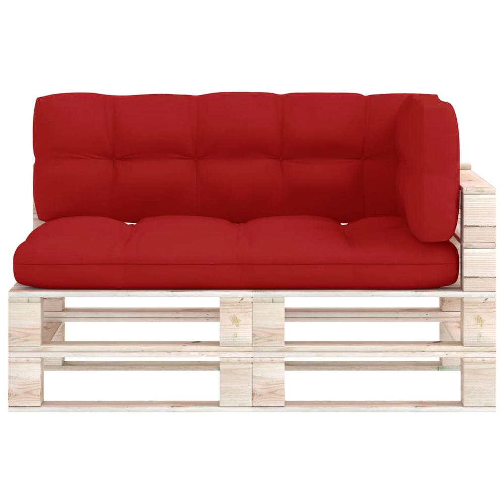vidaXL Pallet Sofa Cushions 3 pcs Red, 314564. Picture 3