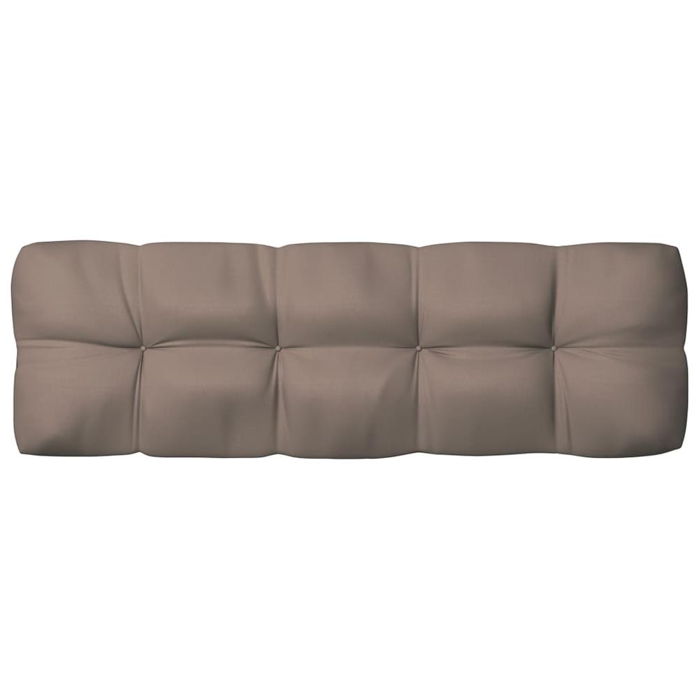 vidaXL Pallet Sofa Cushion Taupe 47.2"x15.7"x3.9". Picture 1
