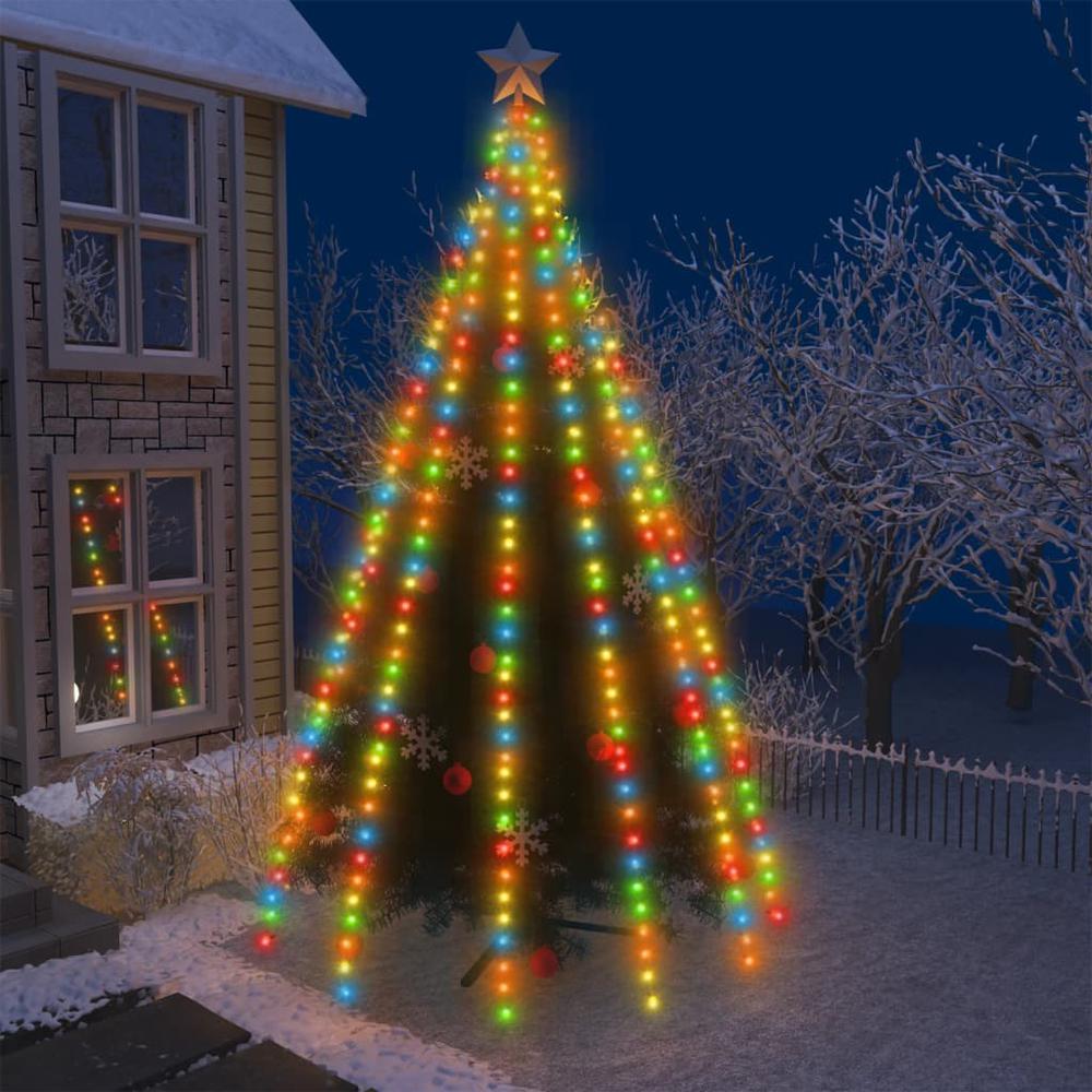 vidaXL Tree Lights with 500 LEDs Colorful 196.9" Indoor Outdoor. Picture 1