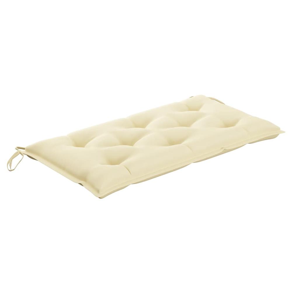 vidaXL Garden Bench Cushion Cream White 43.3"x19.6"x2.7" Fabric. Picture 2