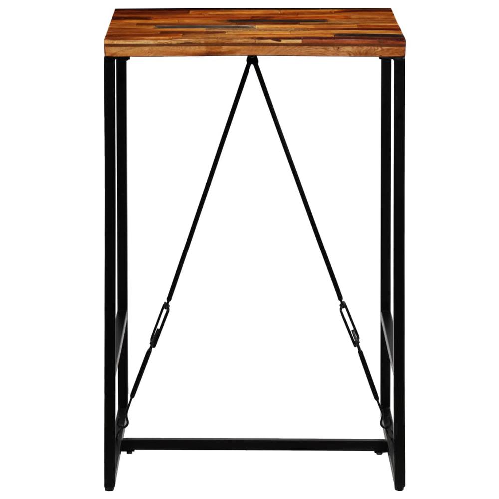 vidaXL Bar Table Solid Reclaimed Wood 27.6"x27.6"x41.7". Picture 3