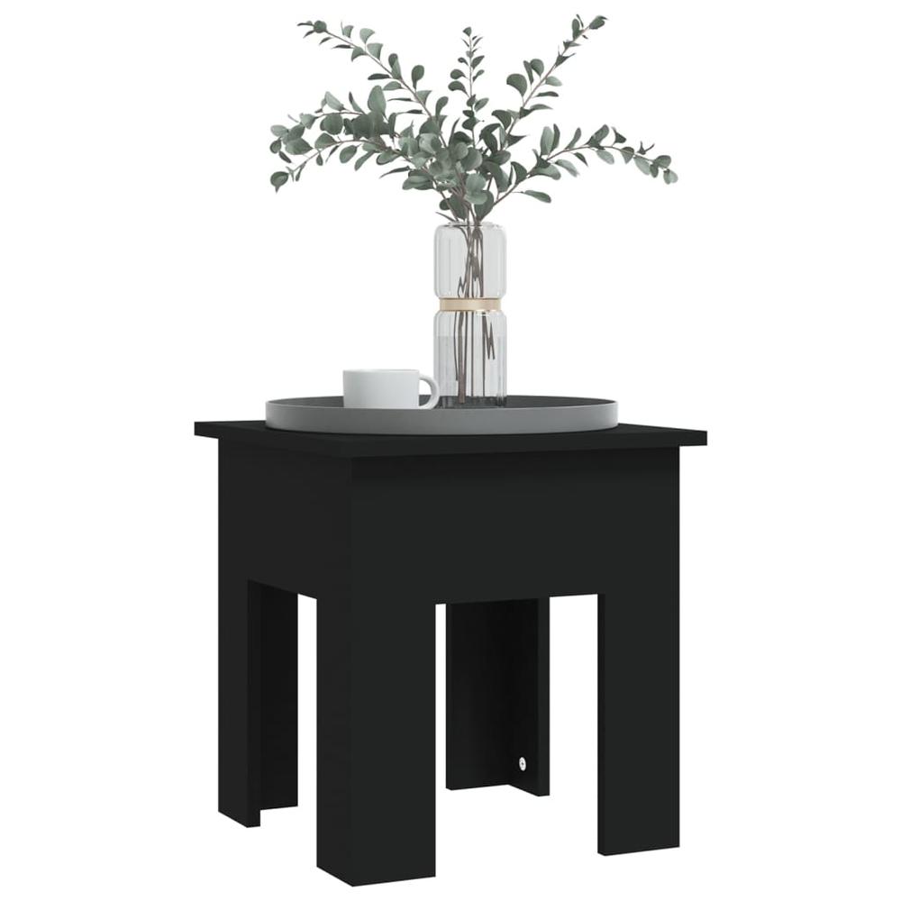 vidaXL Coffee Table Black 15.7"x15.7"x16.5" Engineered Wood. Picture 4