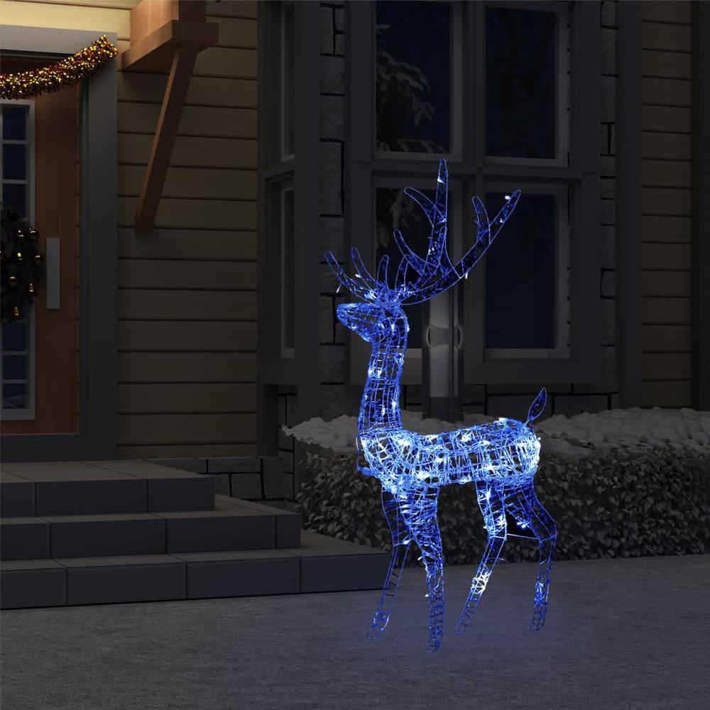 vidaXL Acrylic Reindeer Christmas Decoration 140 LEDs 47.2" Blue. Picture 3