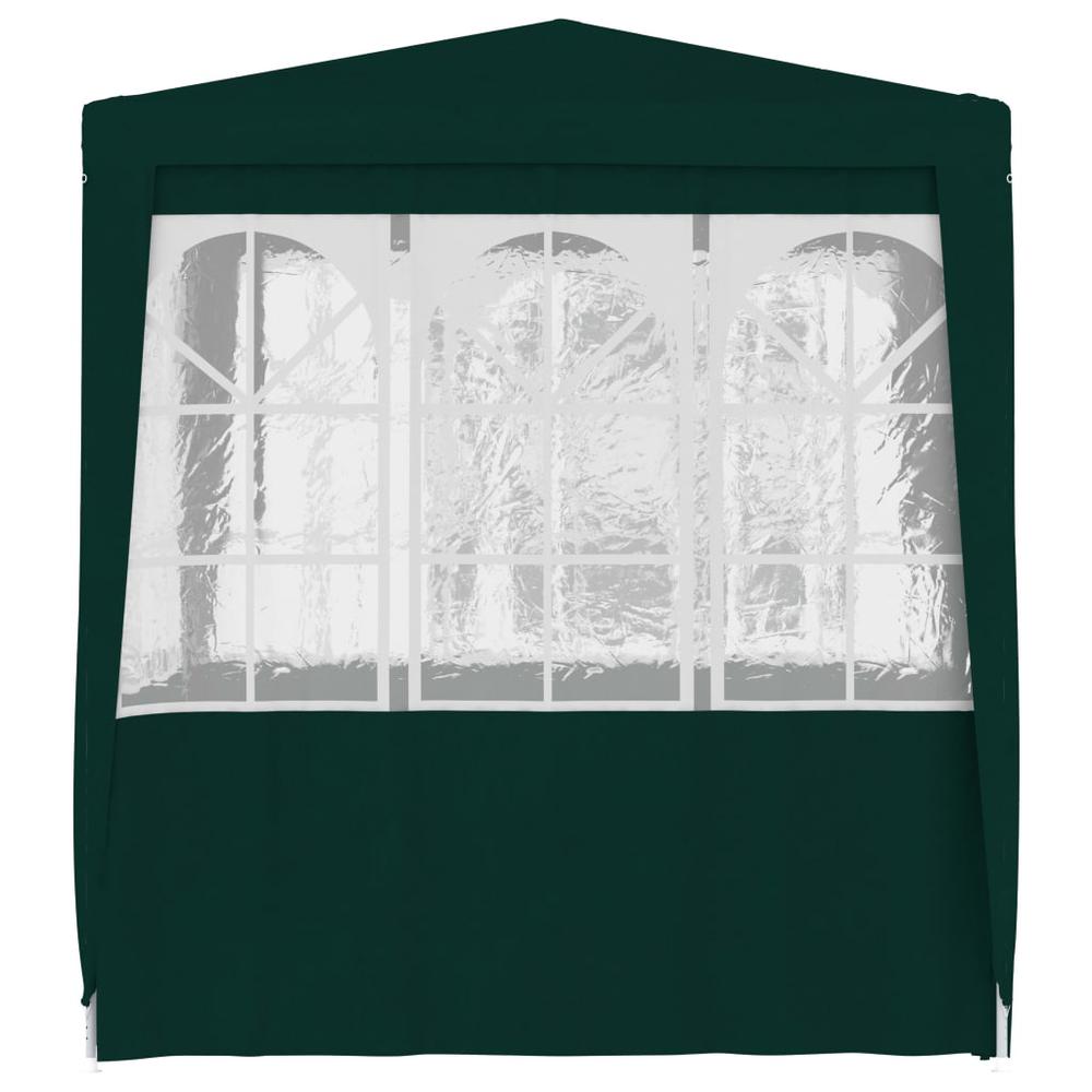 vidaXL Professional Party Tent with Side Walls 8.2'x8.2' Green 0.3 oz/ftÂ². Picture 3