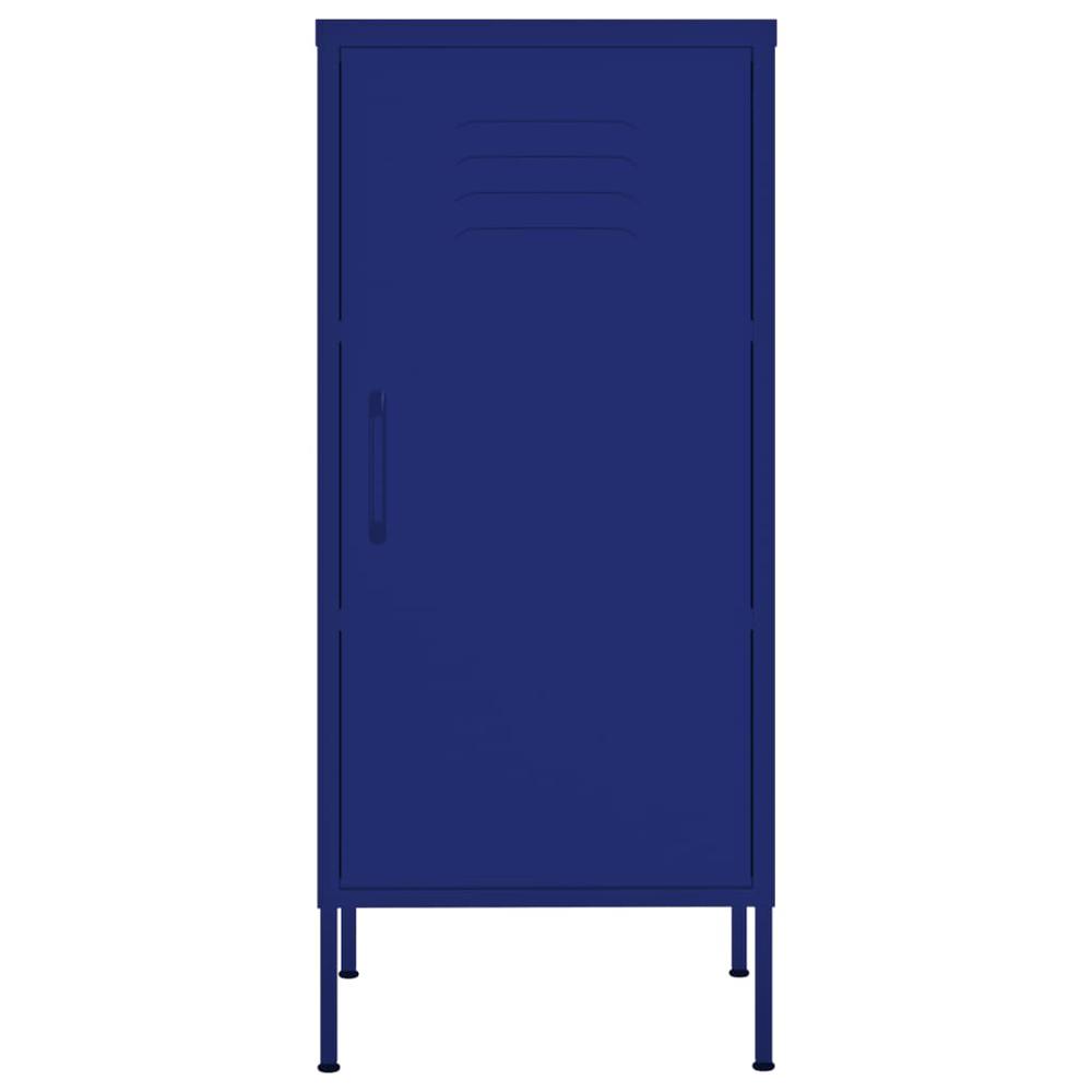 vidaXL Storage Cabinet Navy Blue 16.7"x13.8"x40" Steel, 336190. Picture 3
