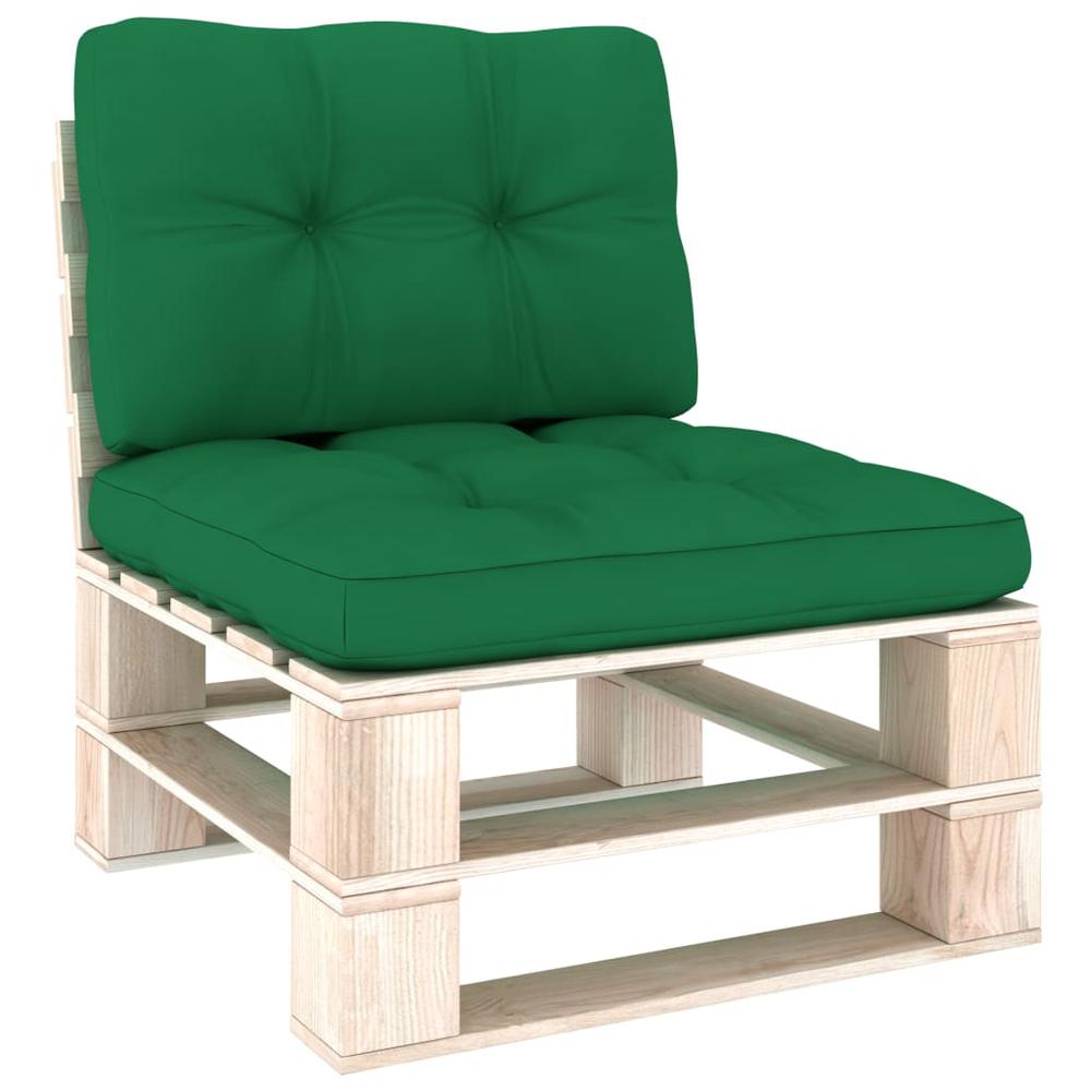 vidaXL Pallet Sofa Cushions 2 pcs Green, 314503. Picture 1