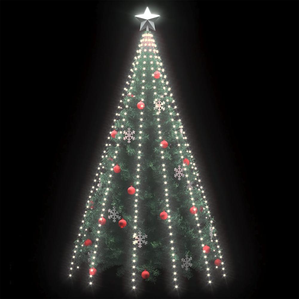 vidaXL Tree Lights with 500 LEDs Cold White 196.9" Indoor Outdoor. Picture 3