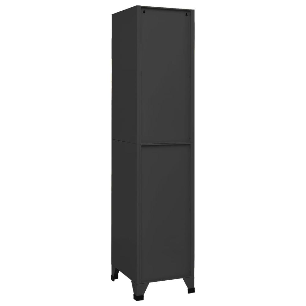 vidaXL Locker Cabinet Anthracite 15"x17.7"x70.9" Steel, 339787. Picture 3