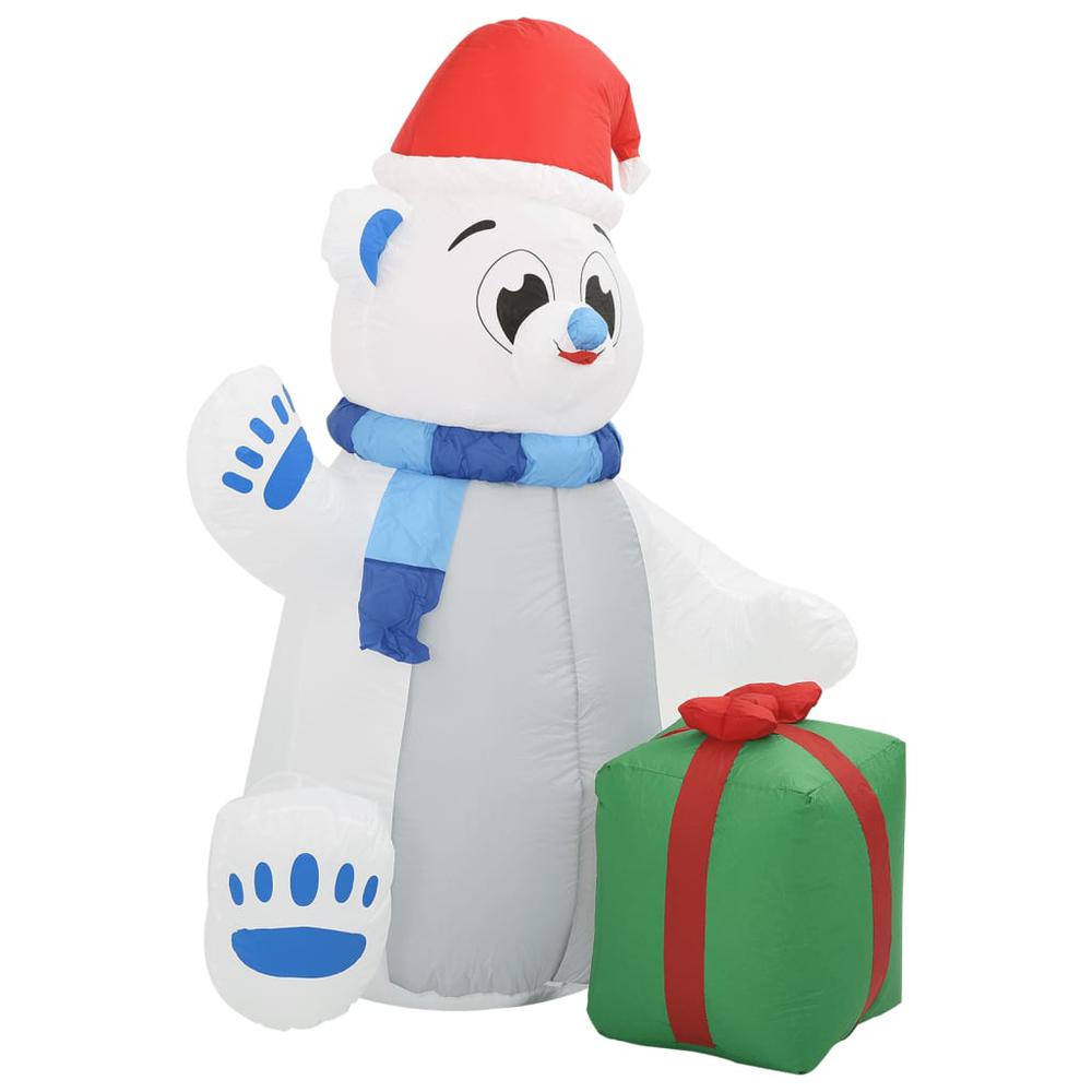 vidaXL Christmas Inflatable Polar Bear LED Indoor and Outdoor 5.9'. Picture 3