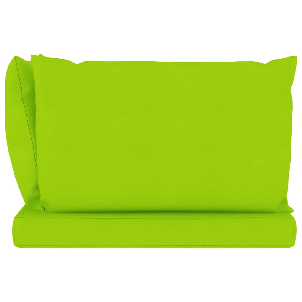 vidaXL Pallet Sofa Cushions 3 pcs Bright Green Fabric. Picture 4