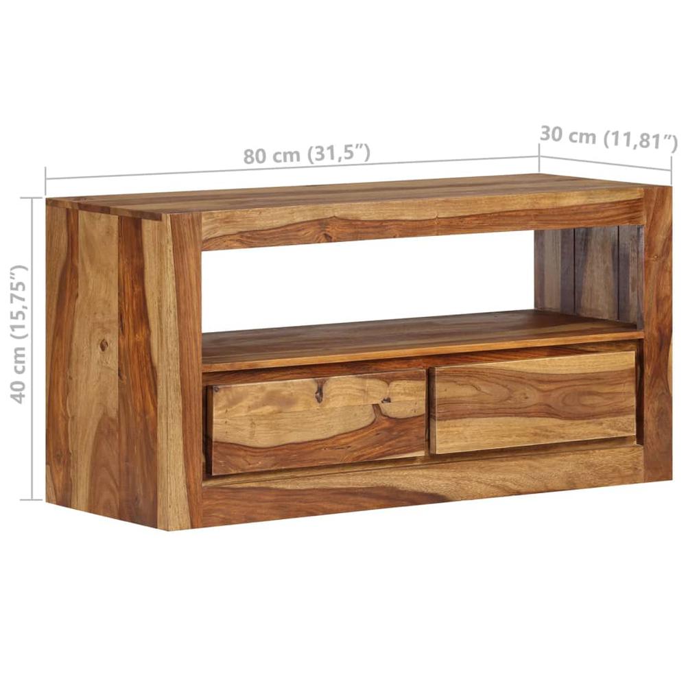 vidaXL TV Cabinet Solid Sheesham Wood 31.5"x11.8"x15.7". Picture 11