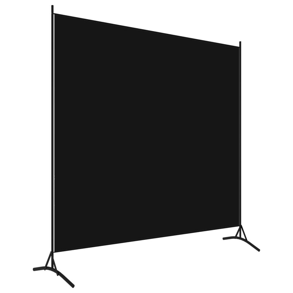 vidaXL 1-Panel Room Divider Black 68.9"x70.9". Picture 2