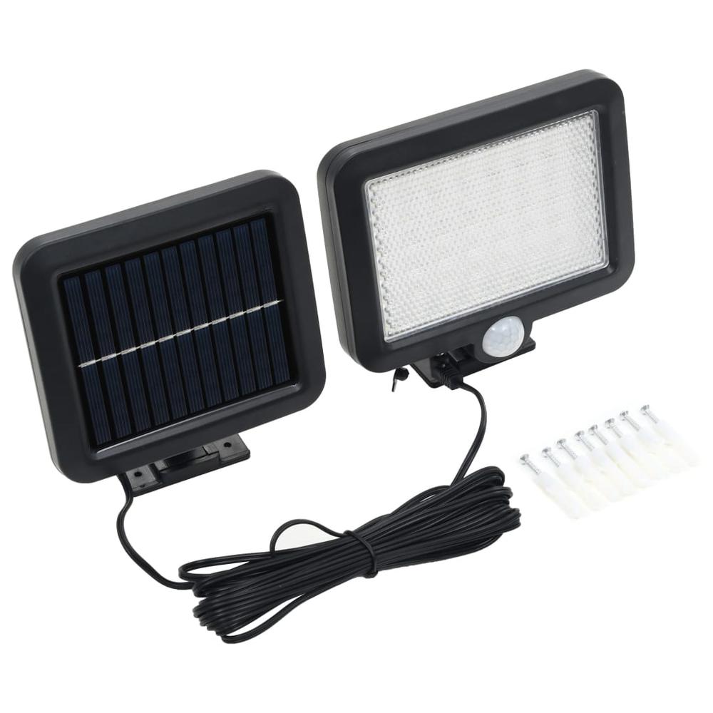 vidaXL Solar Lamp with Motion Sensor LED Lights White, 44410. Picture 1