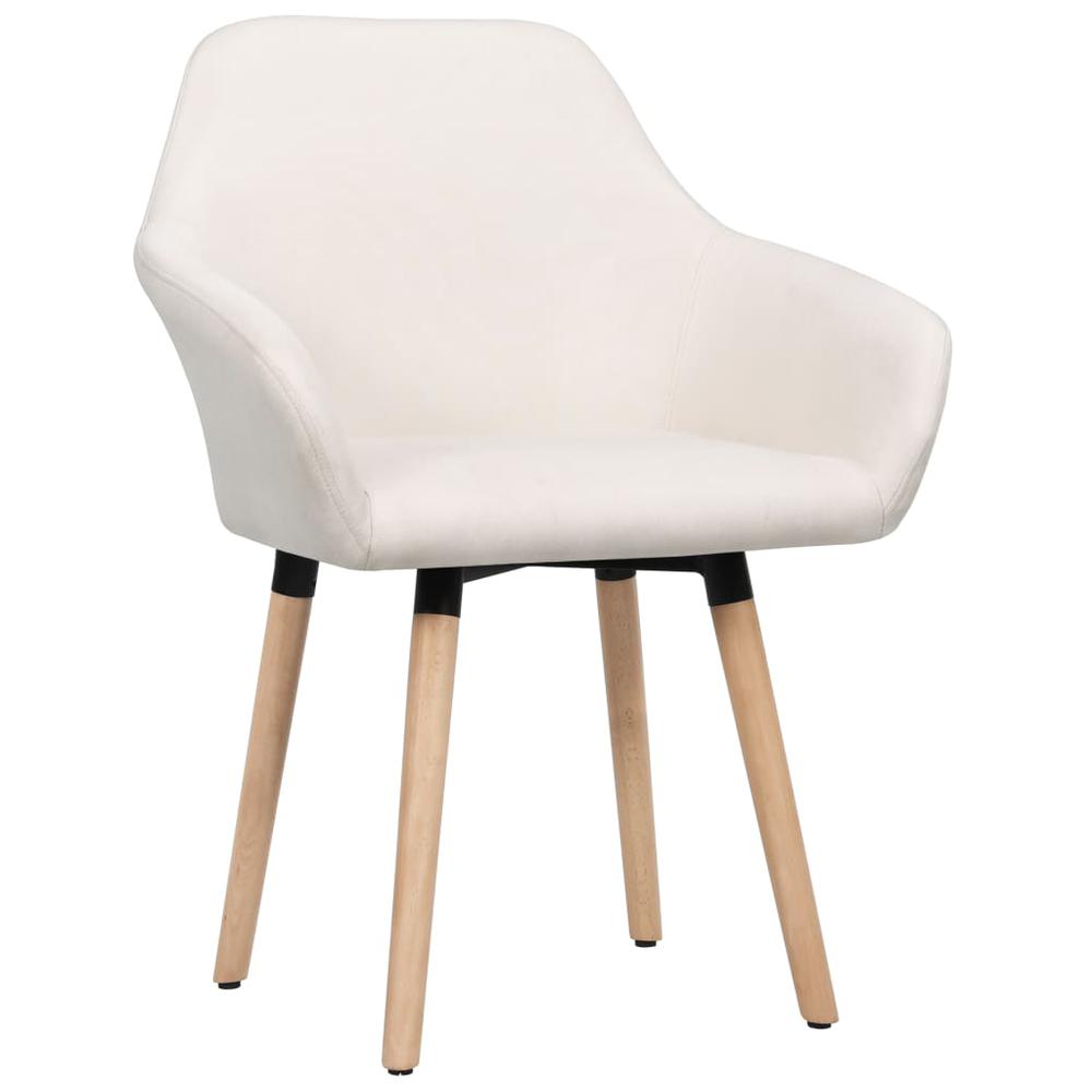 vidaXL Dining Chairs 2 pcs Cream Fabric, 323023. Picture 2