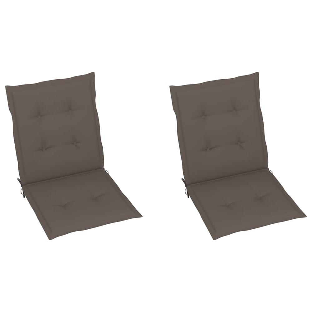 vidaXL Garden Chair Cushions 2 pcs Taupe 39.4"x19.7"x1.2". Picture 2
