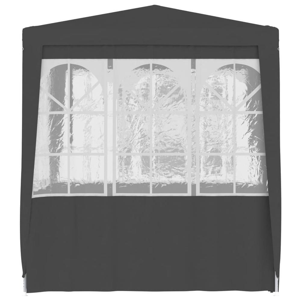 vidaXL Professional Party Tent with Side Walls 8.2'x8.2' Anthracite 0.3 oz/ftÂ². Picture 3