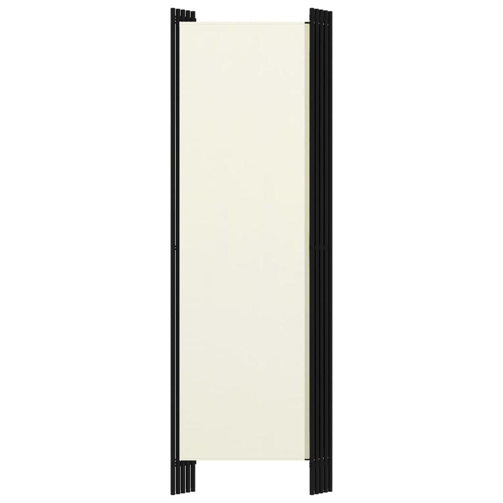 vidaXL 5-Panel Room Divider Cream White 98.4"x70.9". Picture 4