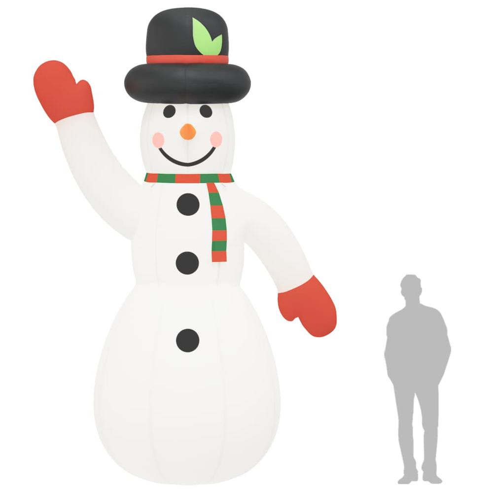 vidaXL Christmas Inflatable Snowman with LEDs 179.1". Picture 11