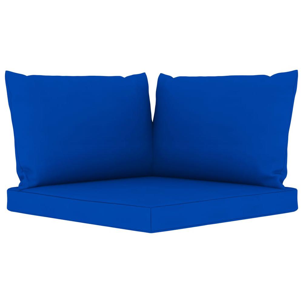 vidaXL Pallet Sofa Cushions 3 pcs Blue Fabric. Picture 2