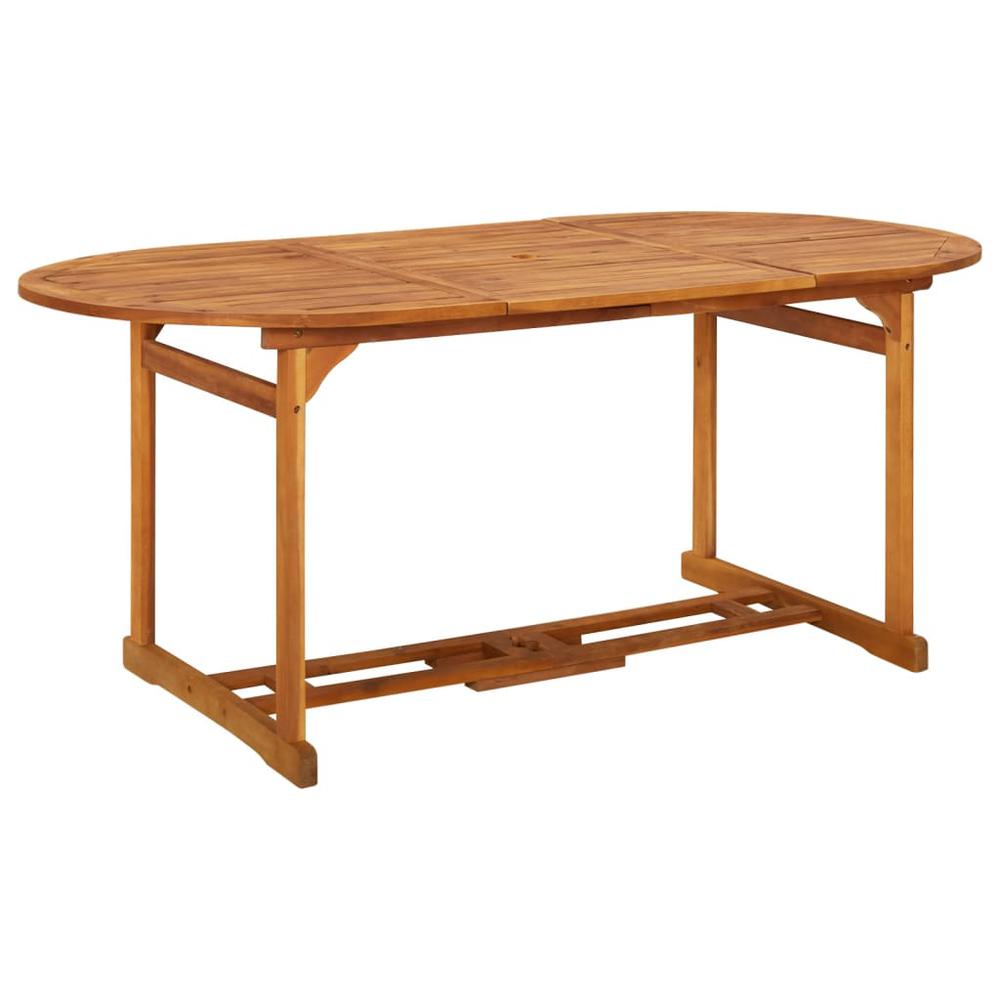 vidaXL Patio Dining Table 70.9"x35.4"x29.5" Solid Acacia Wood, 315948. The main picture.