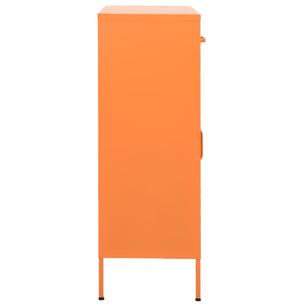 vidaXL Storage Cabinet Orange 31.5"x13.8"x40" Steel, 336156. Picture 3
