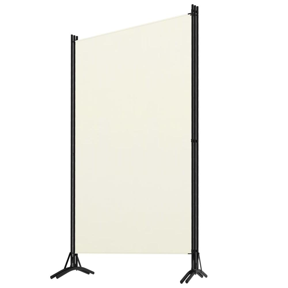 vidaXL 3-Panel Room Divider Cream White 102.4"x70.9". Picture 3