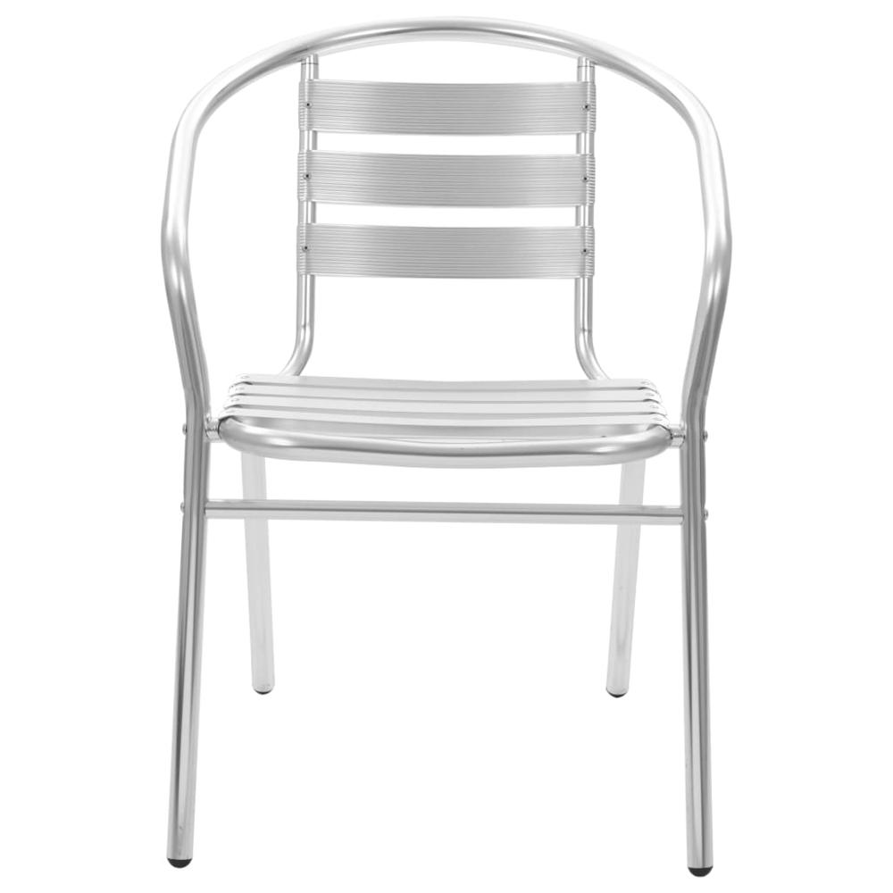 vidaXL Stackable Patio Chairs 2 pcs Aluminum. Picture 4