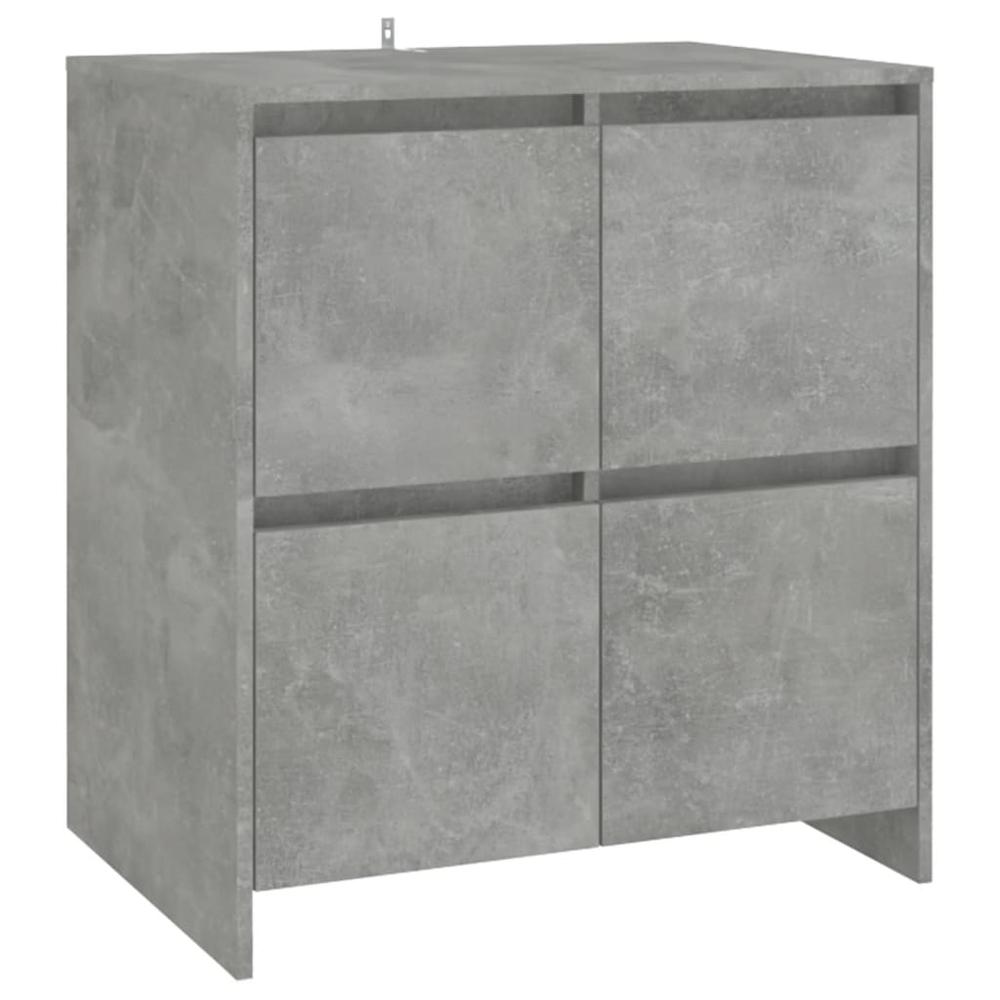 vidaXL Sideboard Concrete Gray 27.6"x16.1"x29.5" Engineered Wood, 809768. Picture 2