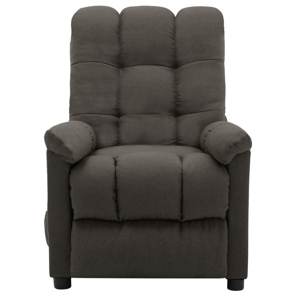 vidaXL Electric Massage Recliner Taupe Fabric. Picture 3