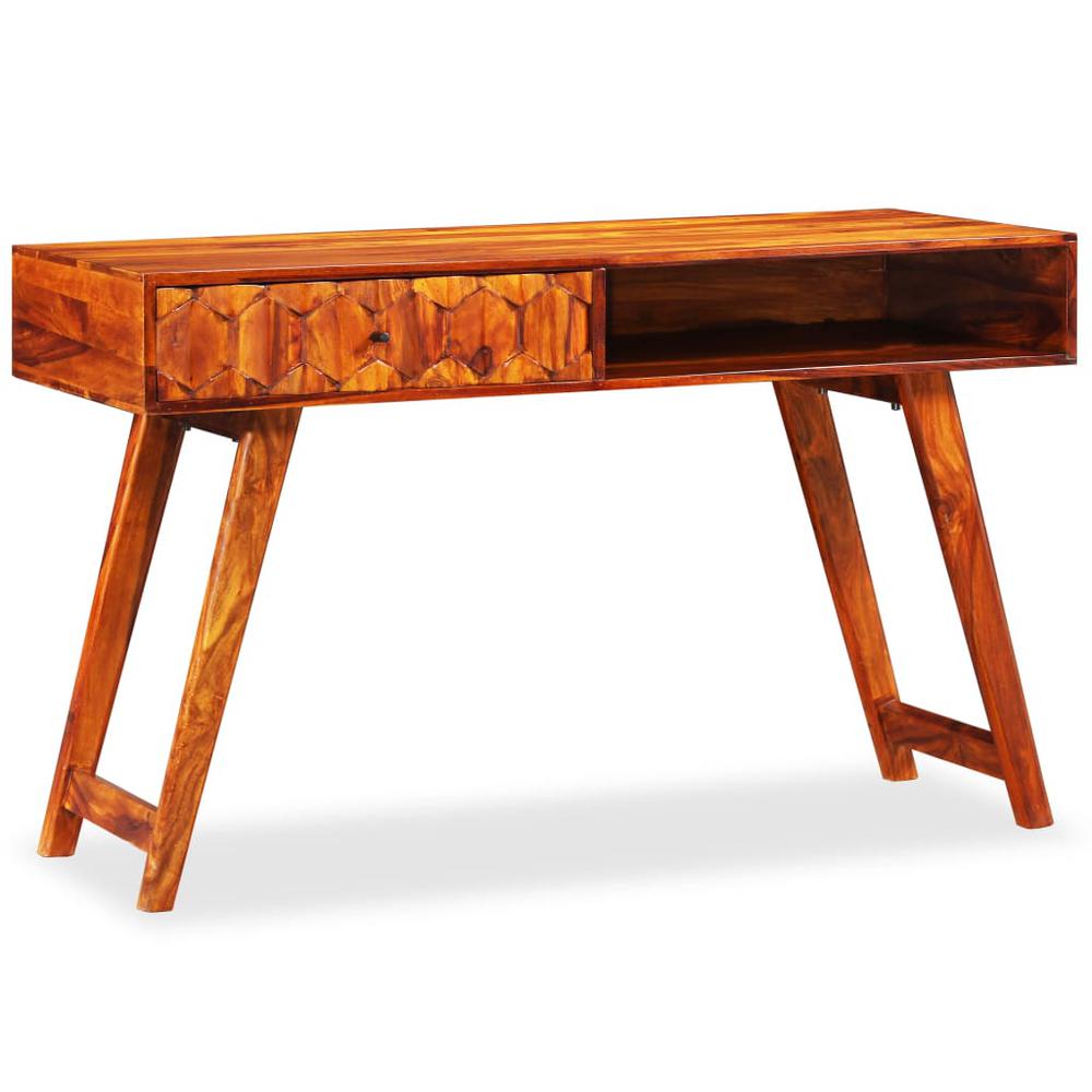 vidaXL Writing Table Solid Sheesham Wood 46.5"x19.7"x29.9". Picture 11