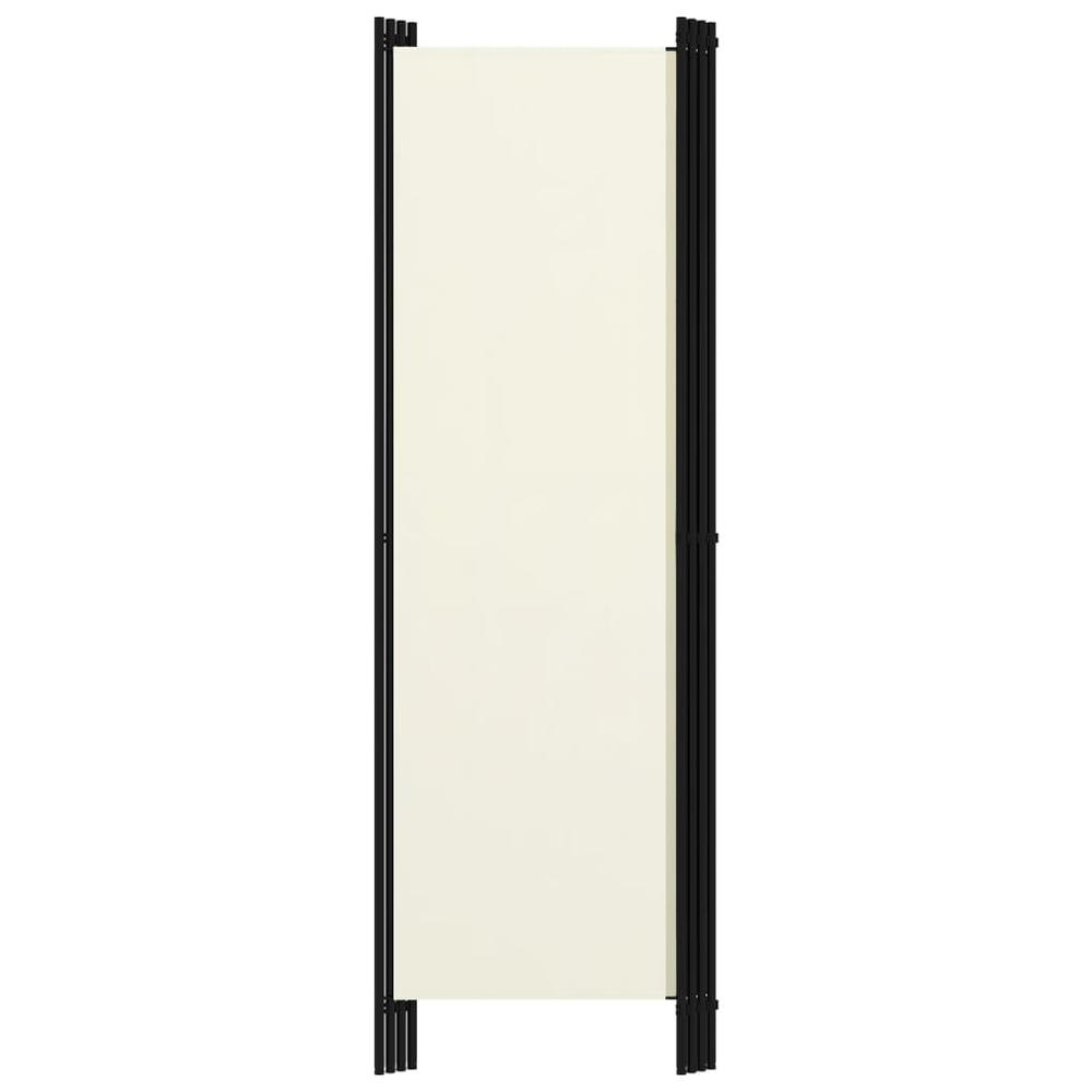 vidaXL 4-Panel Room Divider Cream White 78.7"x70.9". Picture 4
