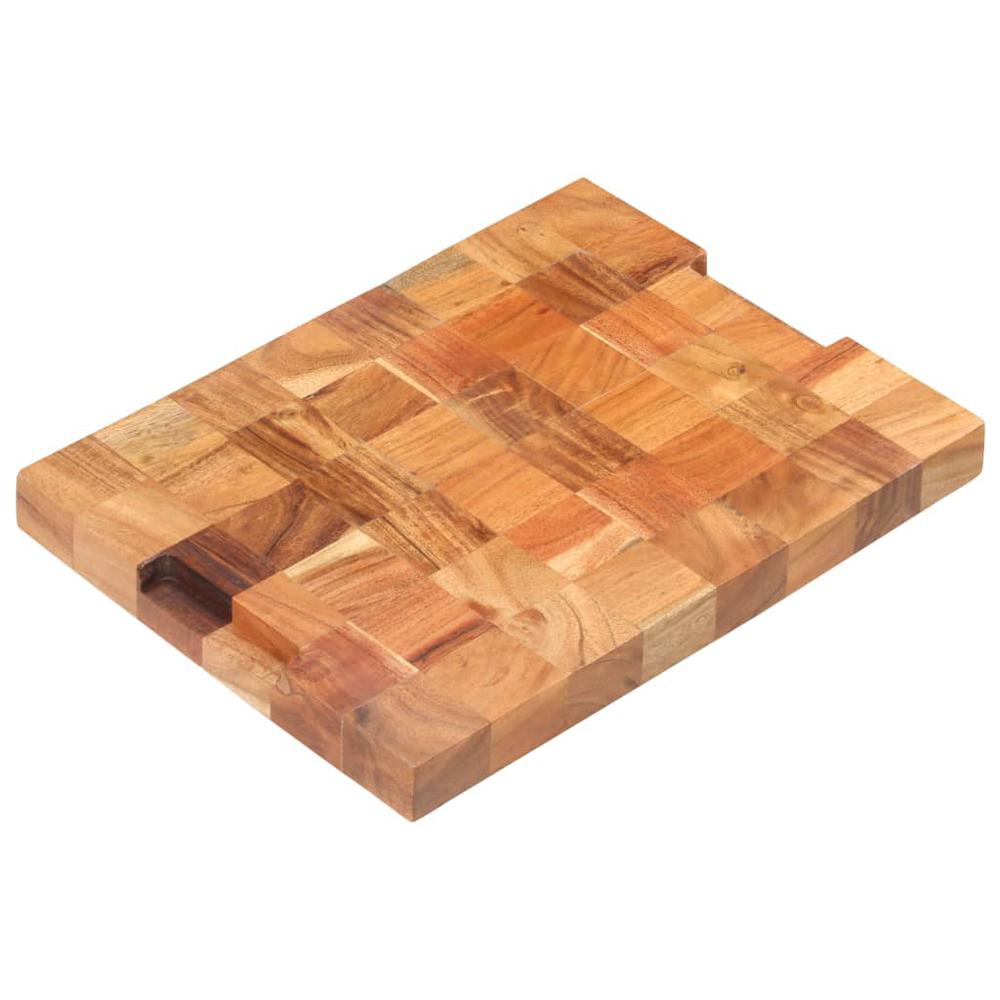 vidaXL Chopping Board 15.7"x11.8"x1.5" Solid Acacia Wood. Picture 3