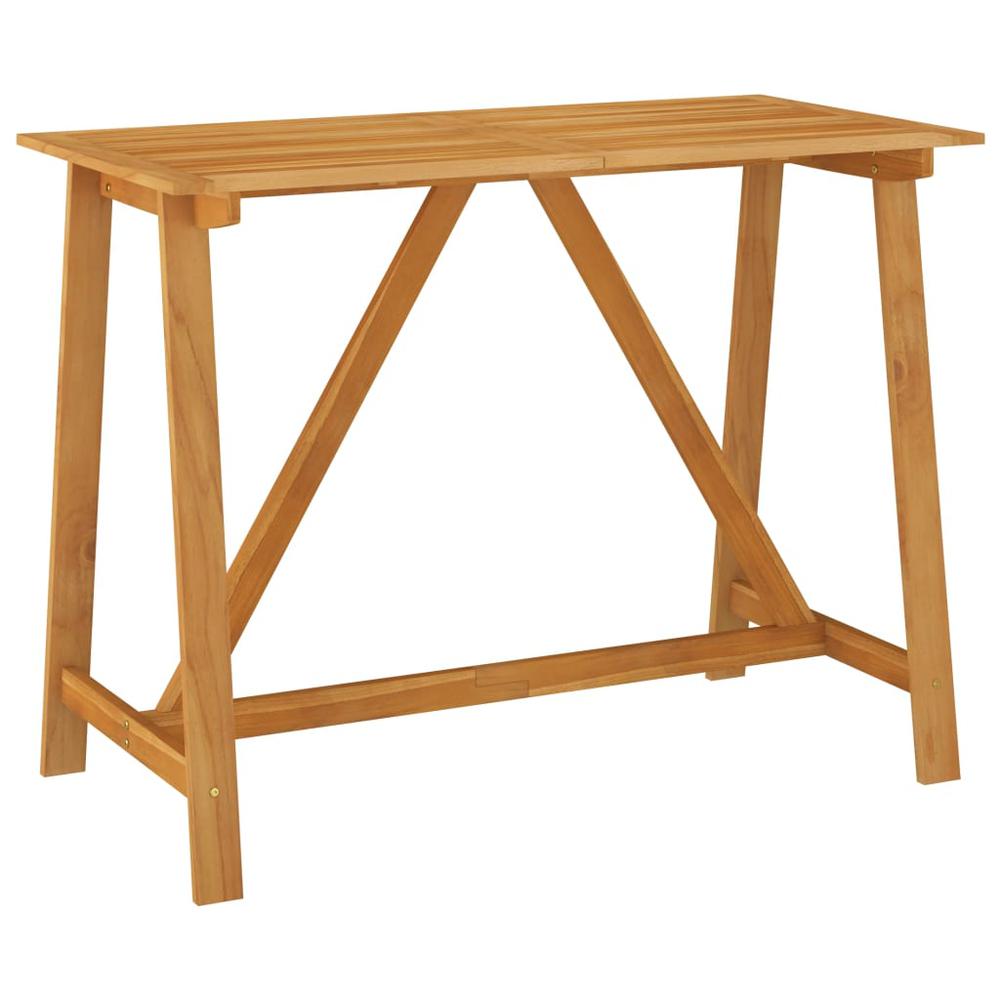 vidaXL Patio Bar Table 55.1"x27.6"x40.9" Solid Acacia Wood. Picture 1