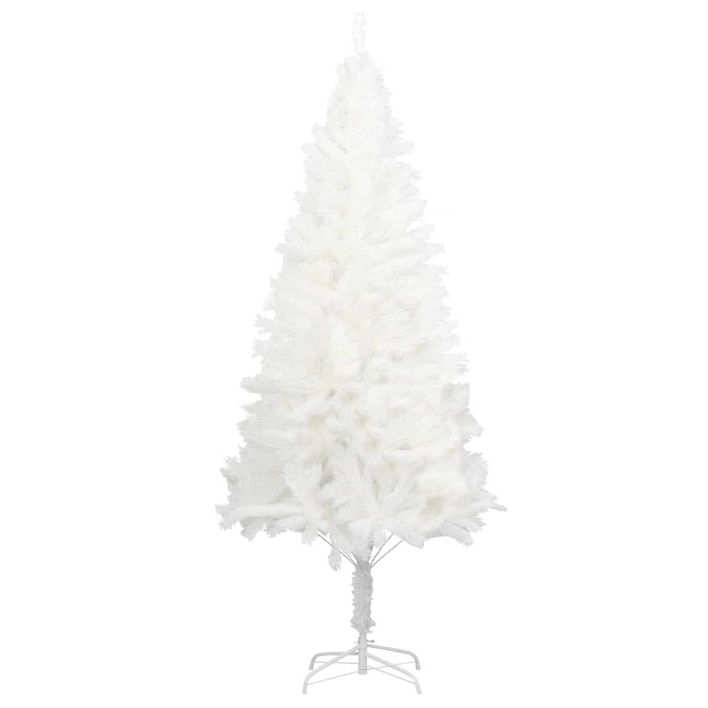 vidaXL Artificial Christmas Tree with LEDs White 94.5". Picture 3