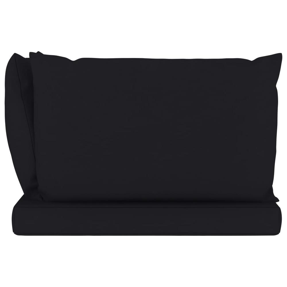 vidaXL Pallet Sofa Cushions 3 pcs Black Fabric, 315071. Picture 4