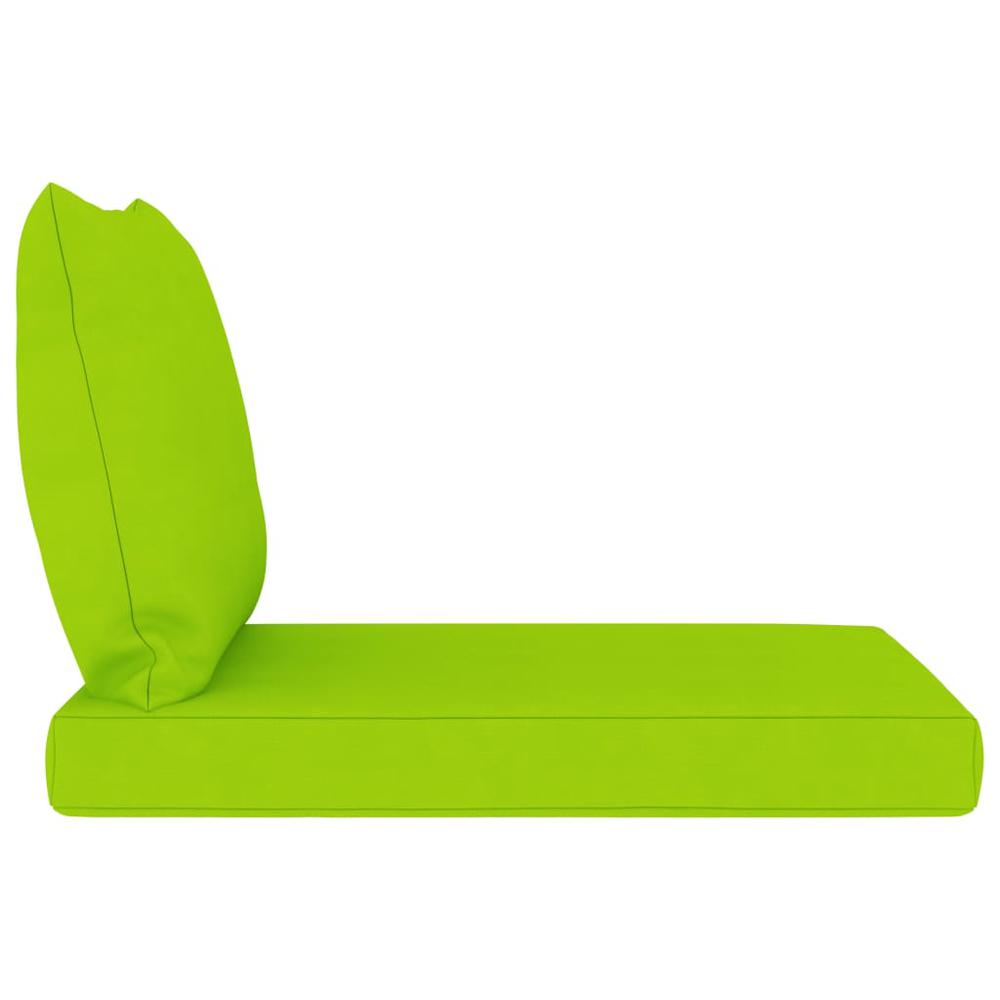 vidaXL Pallet Sofa Cushions 2 pcs Bright Green Fabric. Picture 4