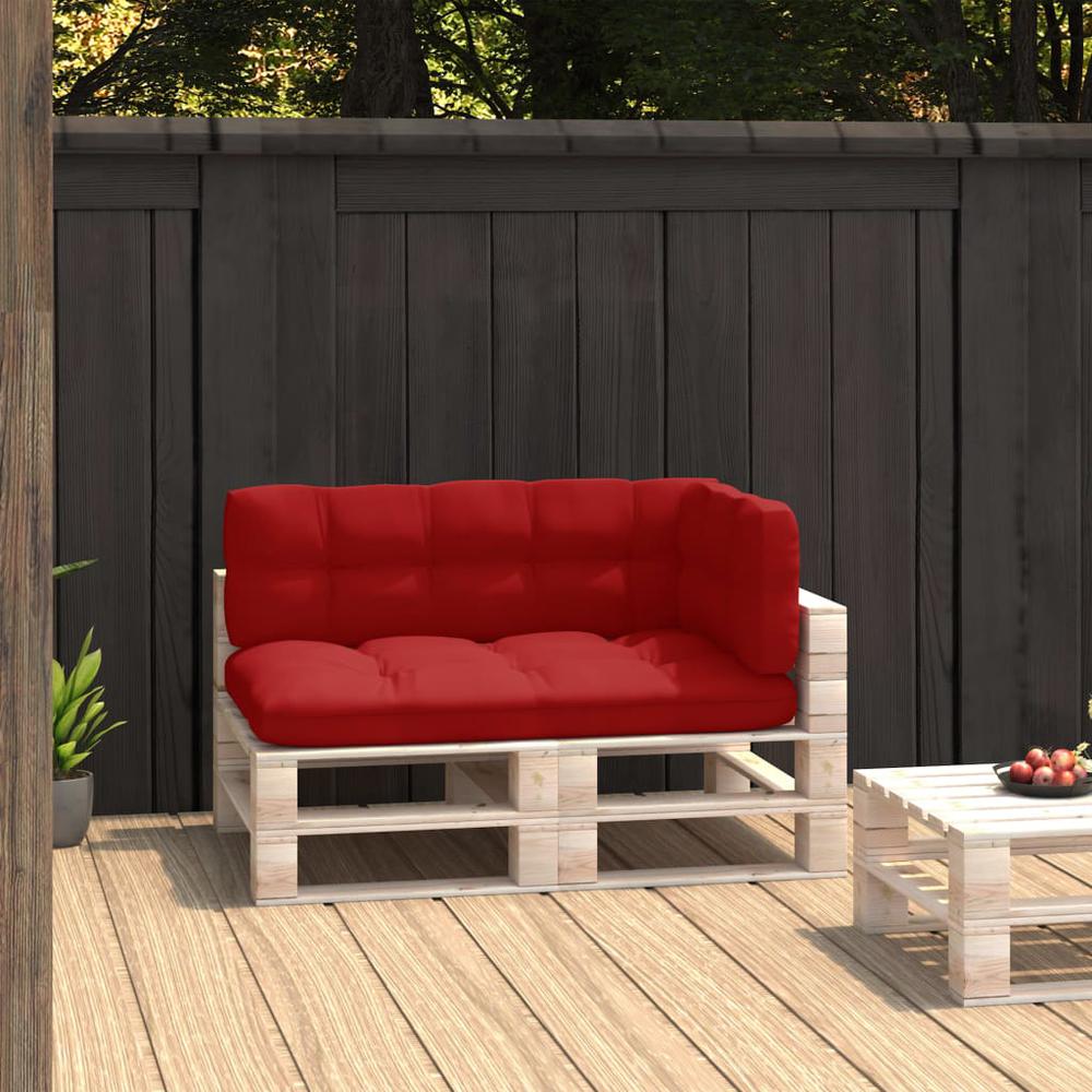 vidaXL Pallet Sofa Cushions 3 pcs Red, 314564. Picture 1