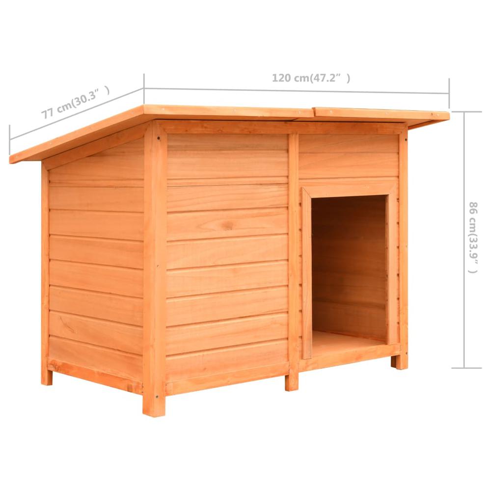 vidaXL Dog Cage Solid Pine & Fir Wood 47.2"x30.3"x33.9". Picture 12