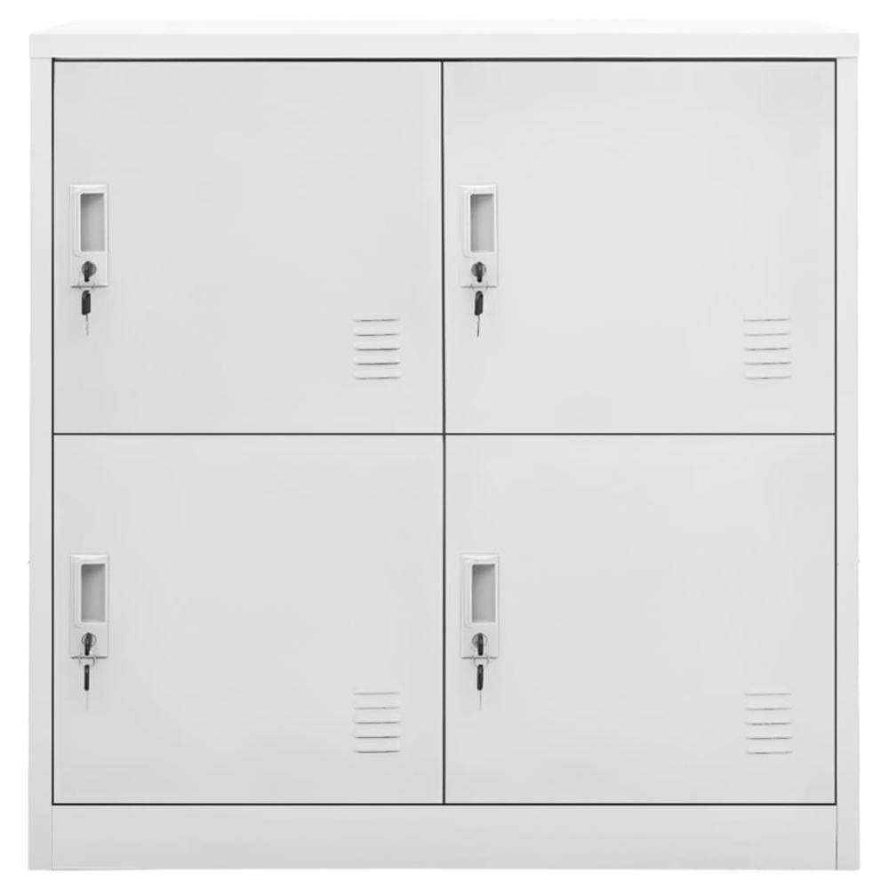 vidaXL Locker Cabinet Light Gray 35.4"x17.7"x36.4" Steel, 336432. Picture 2