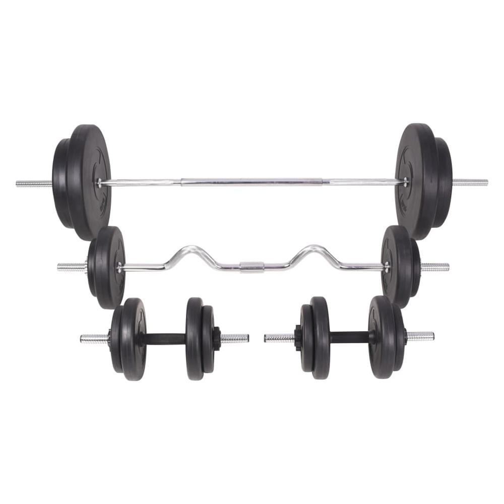 vidaXL Barbell and Dumbbell Set 198.4 lb, 91405. Picture 3