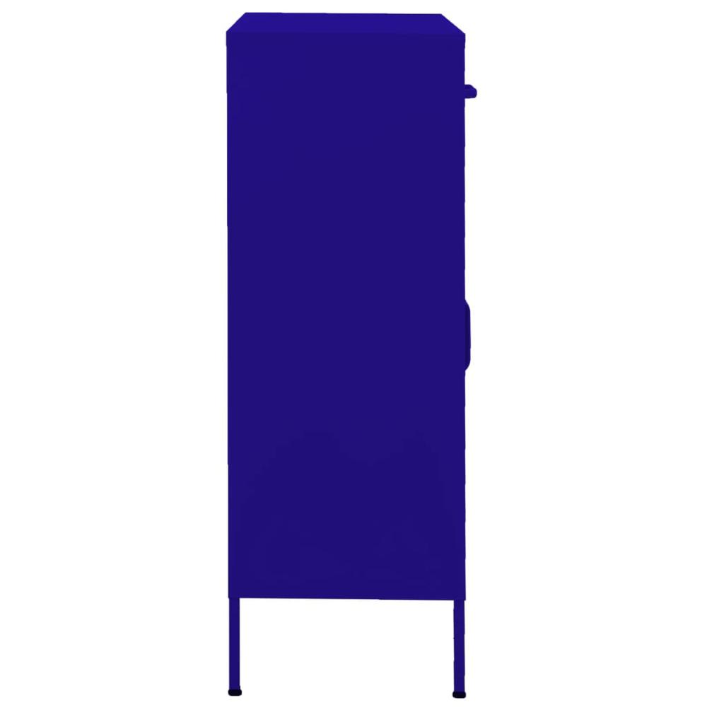 vidaXL Storage Cabinet Navy Blue 31.5"x13.8"x40" Steel, 336154. Picture 3