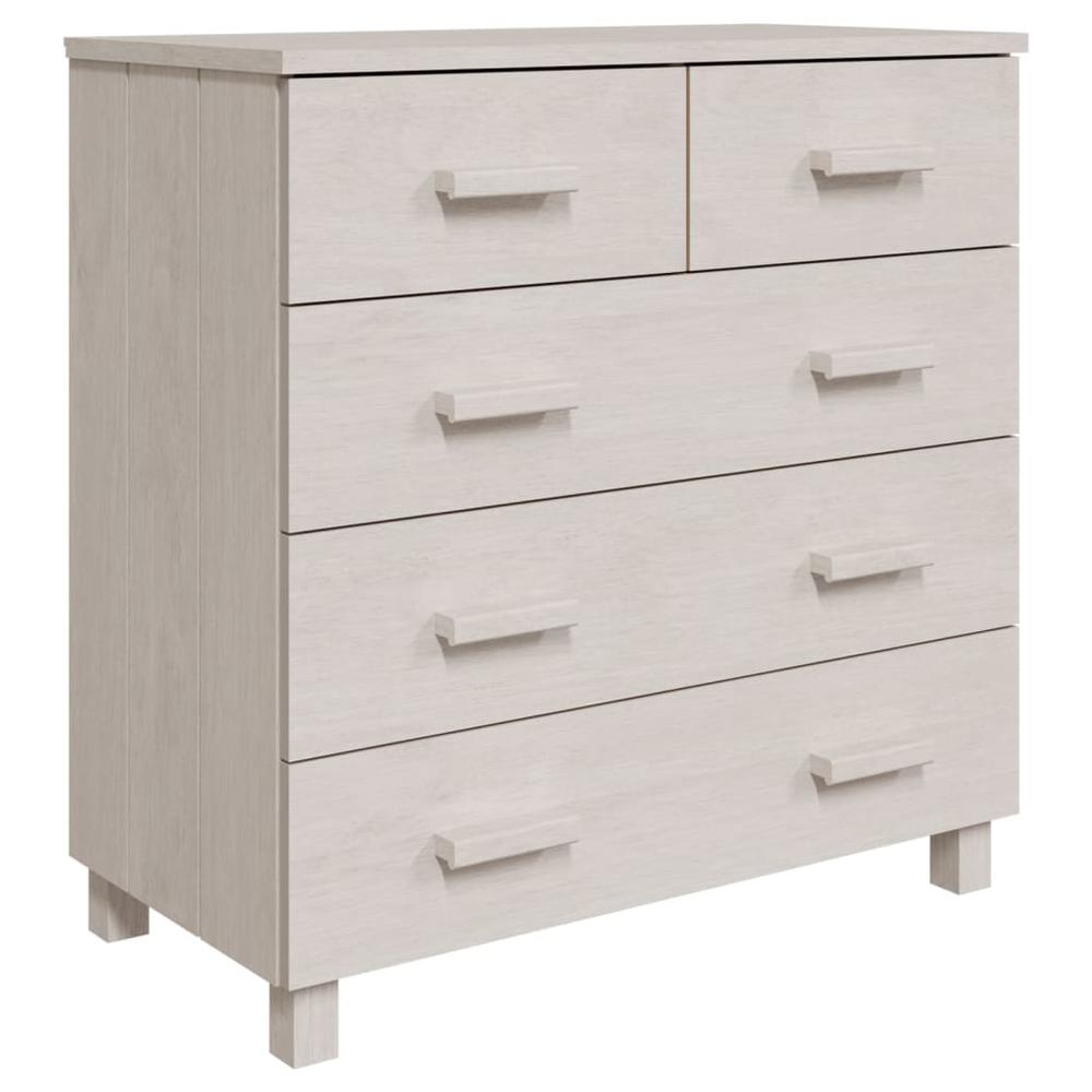 vidaXL Sideboard White 31.1"x15.7"x31.5" Solid Wood Pine, 340421. Picture 2