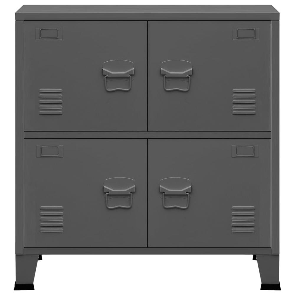 vidaXL Industrial Filing Cabinet Anthracite 29.5"x15.7"x31.5" Steel. Picture 3