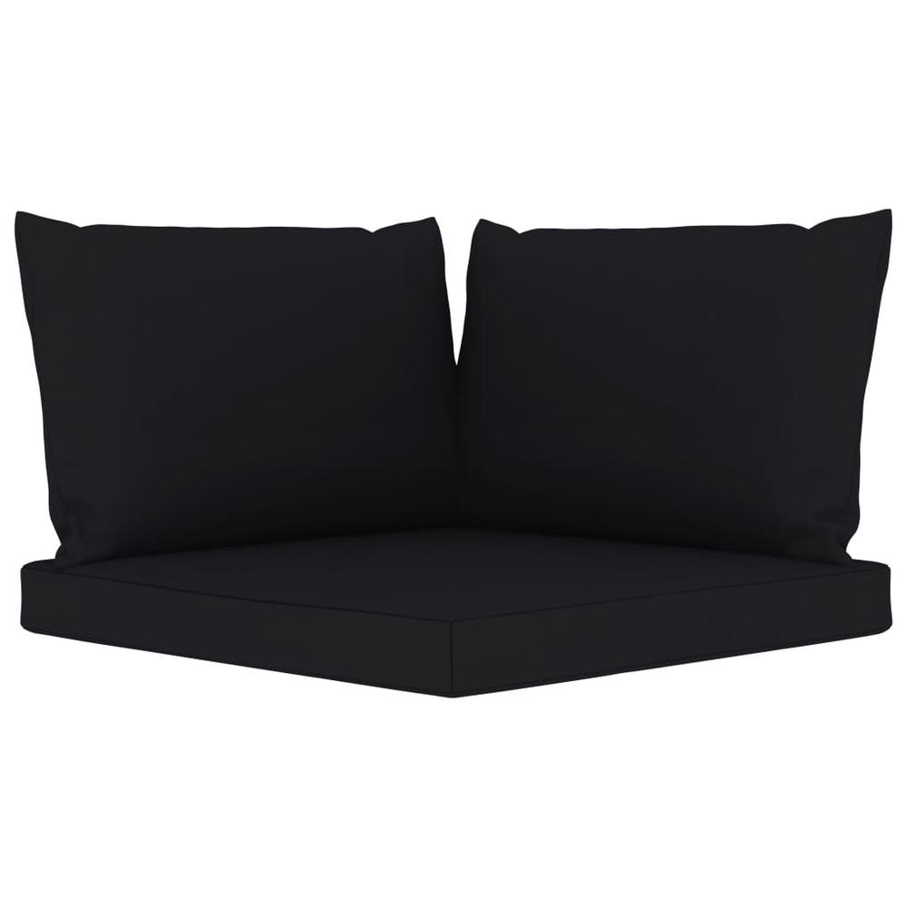 vidaXL Pallet Sofa Cushions 3 pcs Black Fabric, 315071. Picture 2