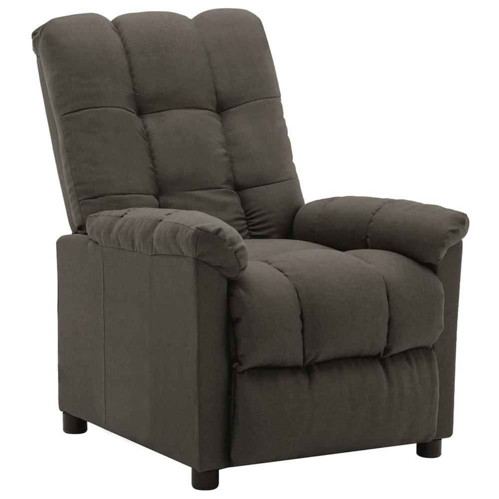 vidaXL Electric Recliner Taupe Fabric. Picture 2