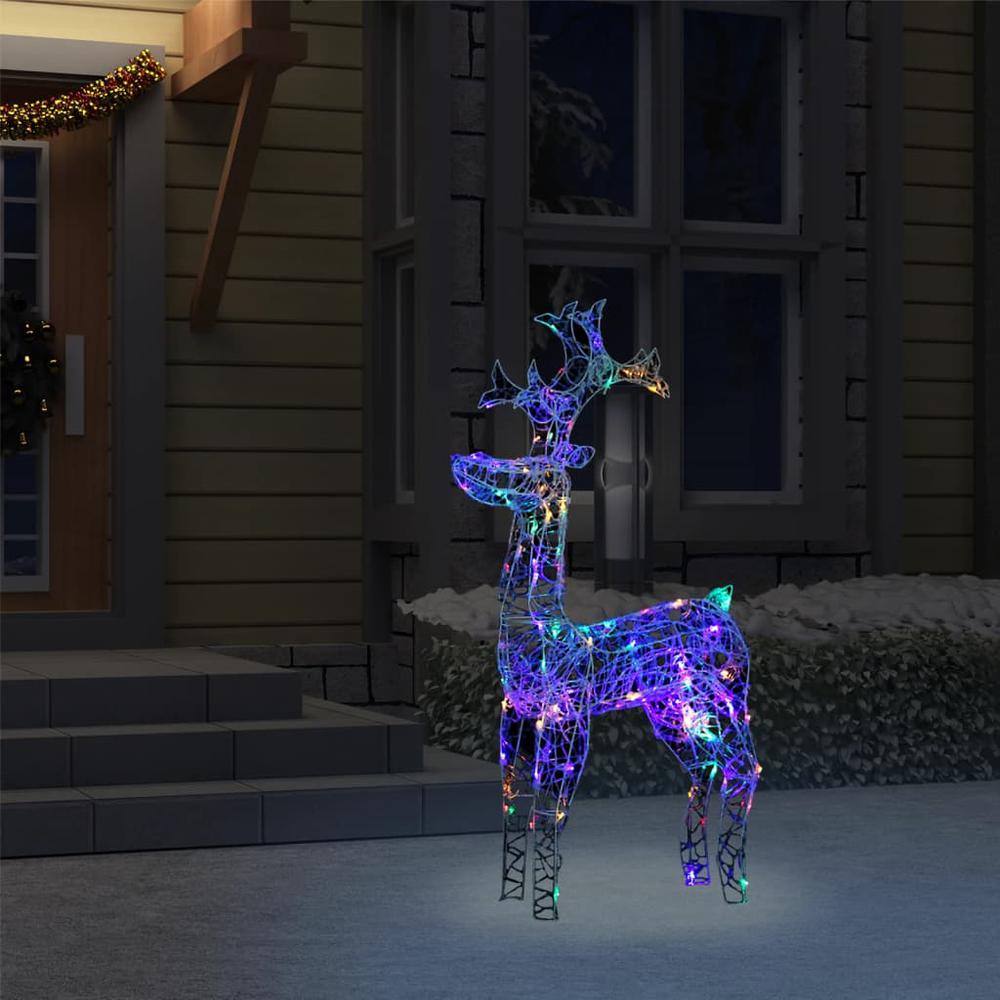 vidaXL Reindeer Christmas Decoration 90 LEDs 23.6"x6.3"x39.4" Acrylic, 329780. Picture 1