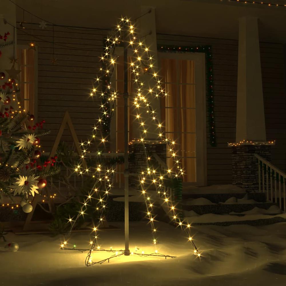 vidaXL Christmas Cone Tree 160 LEDs Indoor and Outdoor 30.7"x47.2", 328561. Picture 3
