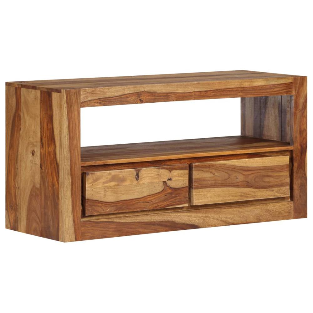 vidaXL TV Cabinet Solid Sheesham Wood 31.5"x11.8"x15.7". Picture 1