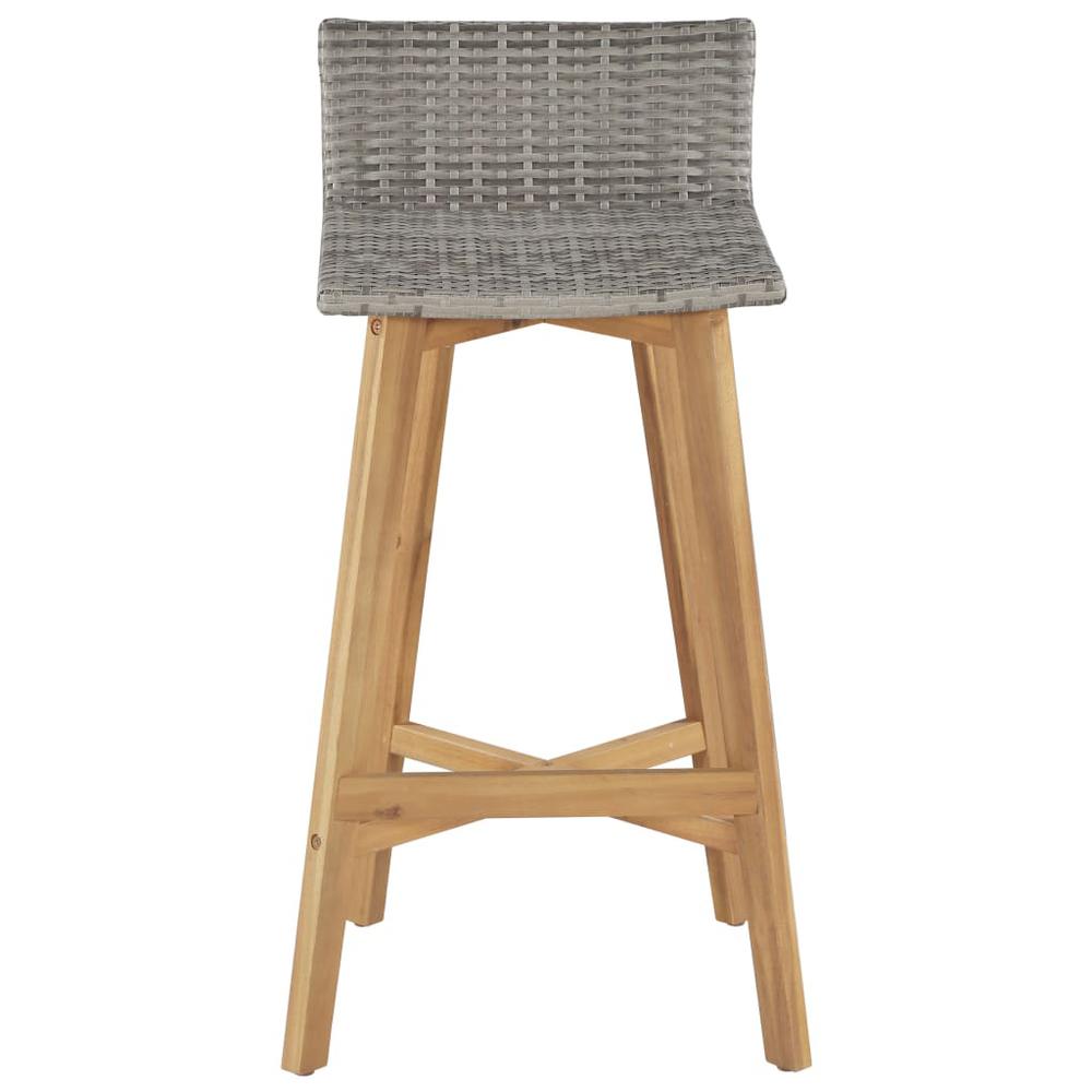vidaXL Bar Chairs 2 pcs Solid Acacia Wood, 44229. Picture 3